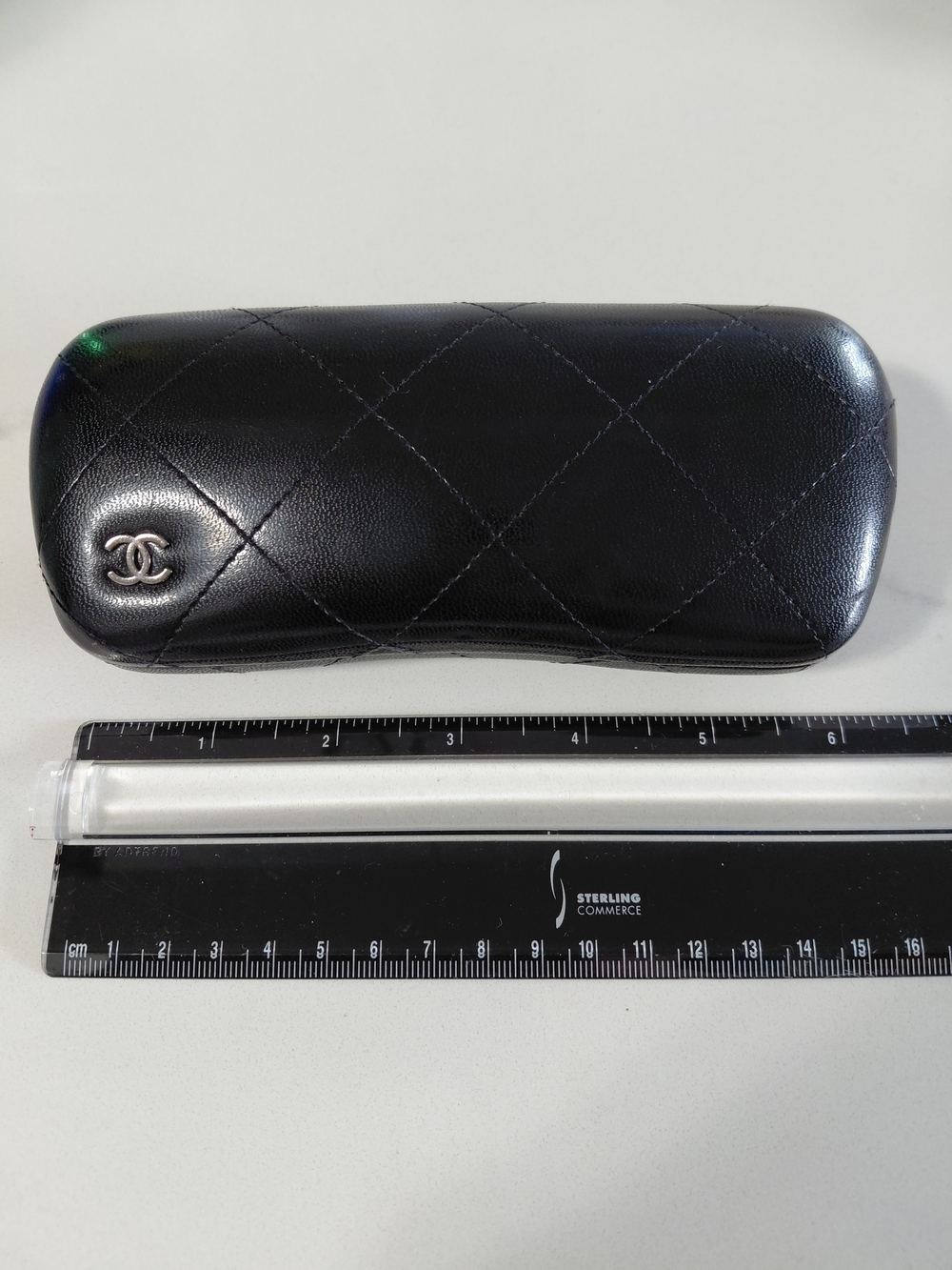 CHANEL Black Quilted Sunglasses Case